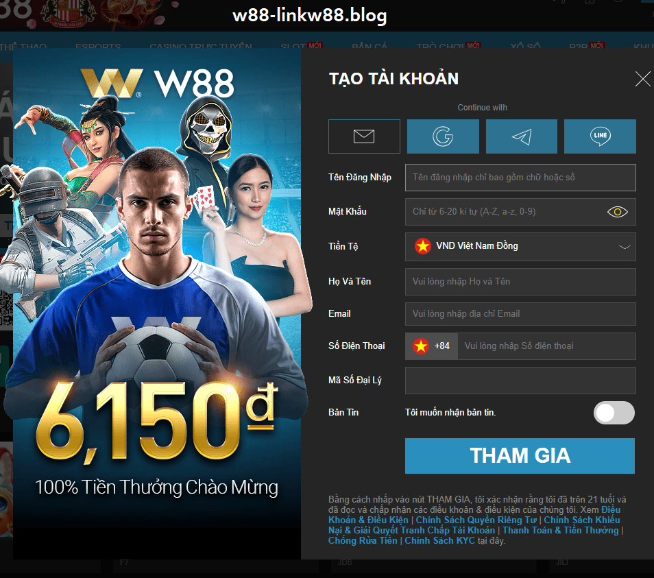 W88 Horuspay - Link vào W88 mới nhất mobile & PC 2026 - Link W88 5 Quy trình đăng ký tài khoản cá cược W88